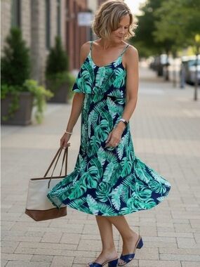 Exotic Escape Palm Dress